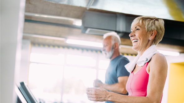 people laughing on gym